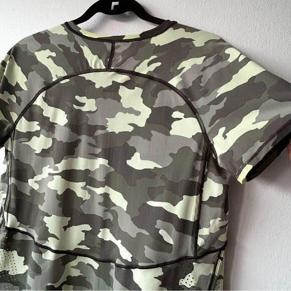 Lululemon UVP Run Short Sleeve Heritage 365 Camo Crispin Green Multi - Picture 9 of 10